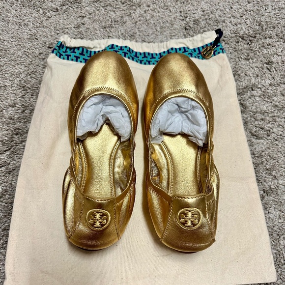 Tory Burch Shoes - Tory Burch - Eddie Metallic Ballet Flat